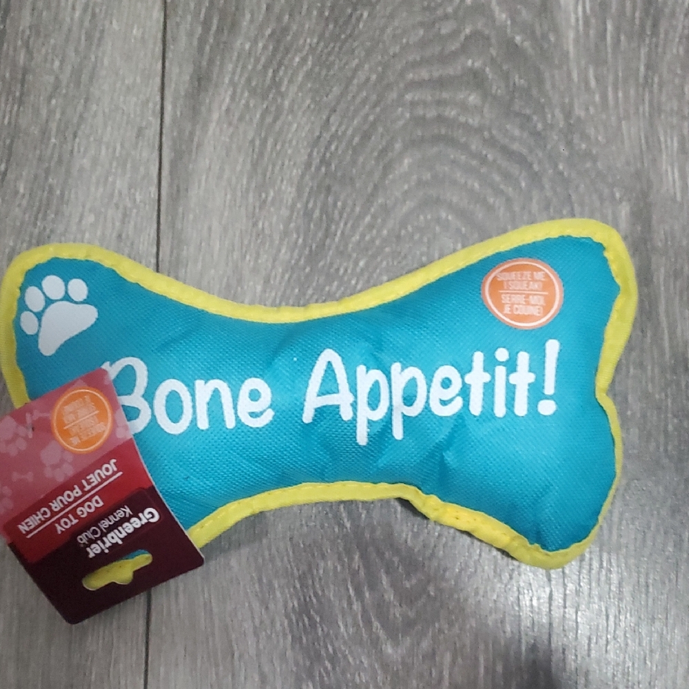 Bone Appetit! Blue and Yellow Dog Toy by (No Brand)
